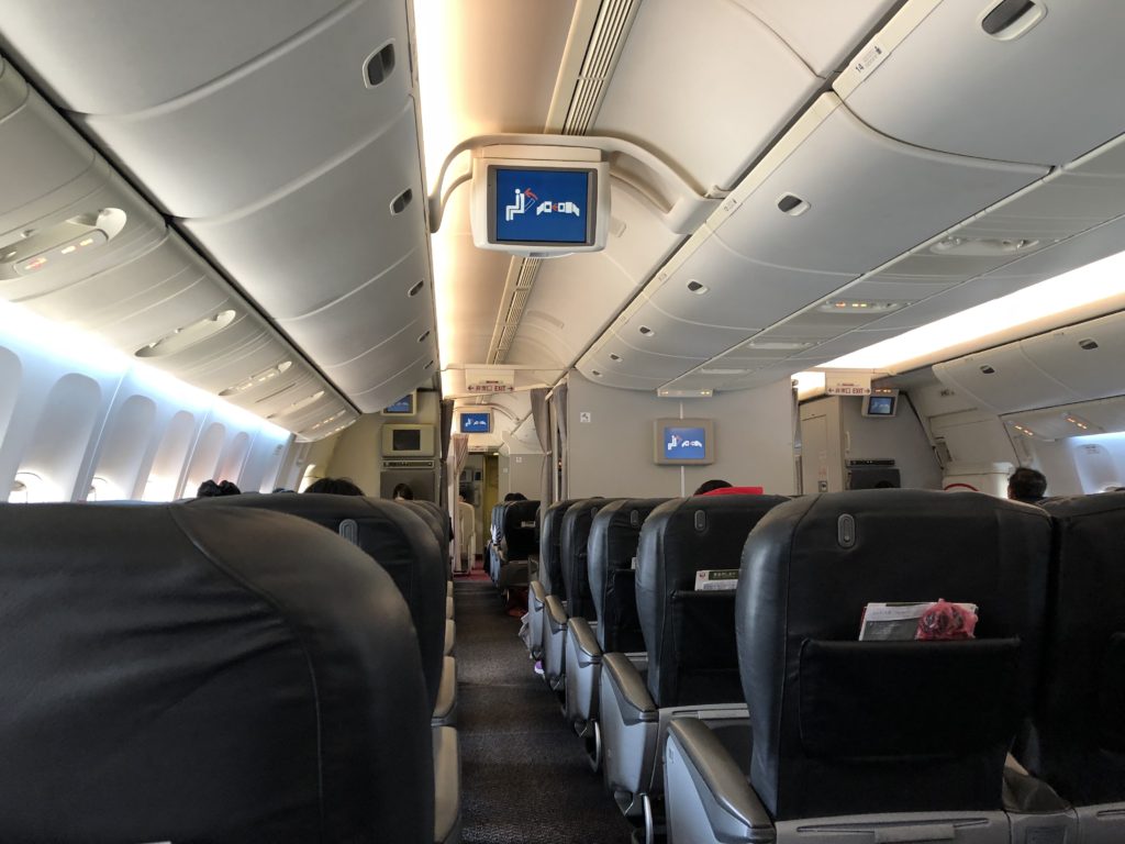 羽田行き機内