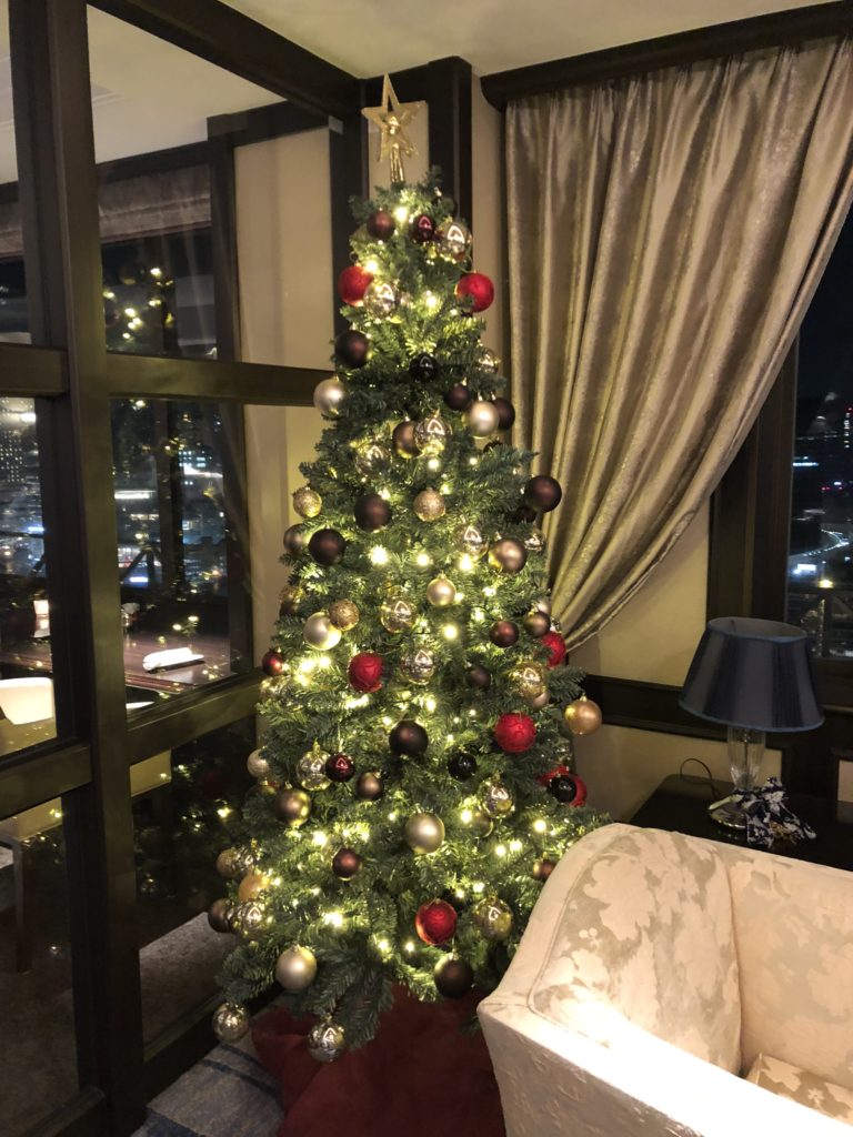 クラブラウンジのクリスマスツリー