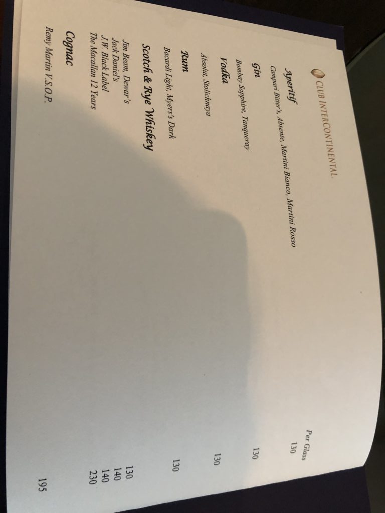 クラブラウンジメニュー