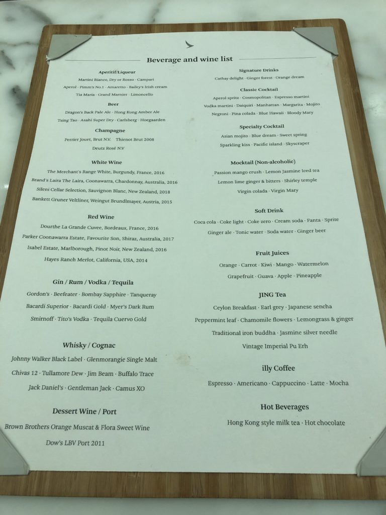 THE WING バーメニュー