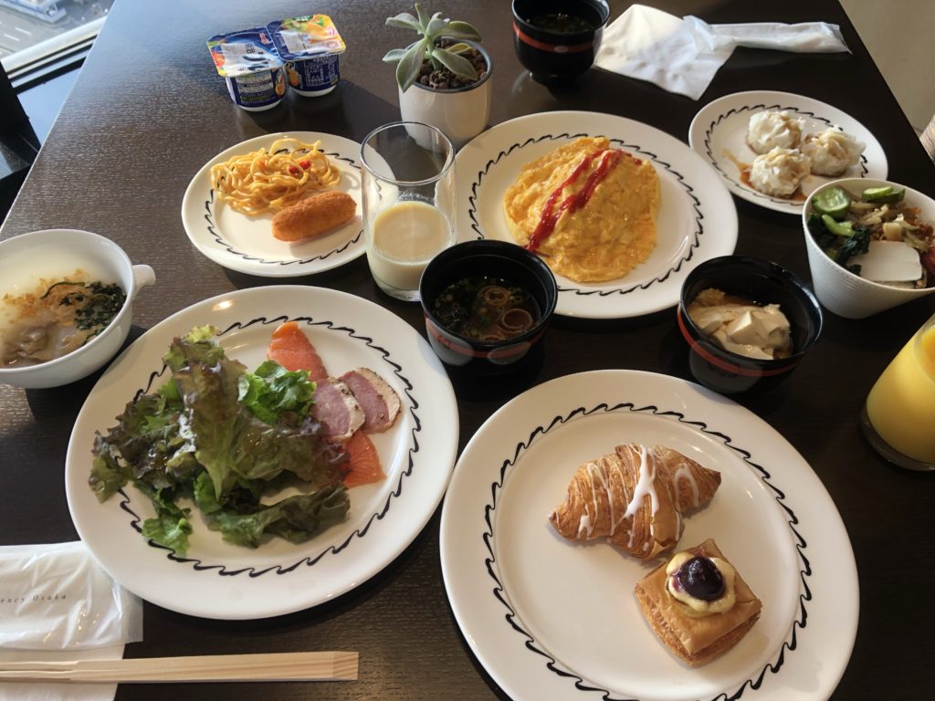 ハイアットリージェンシー大阪クラブラウンジの朝食食べたもの