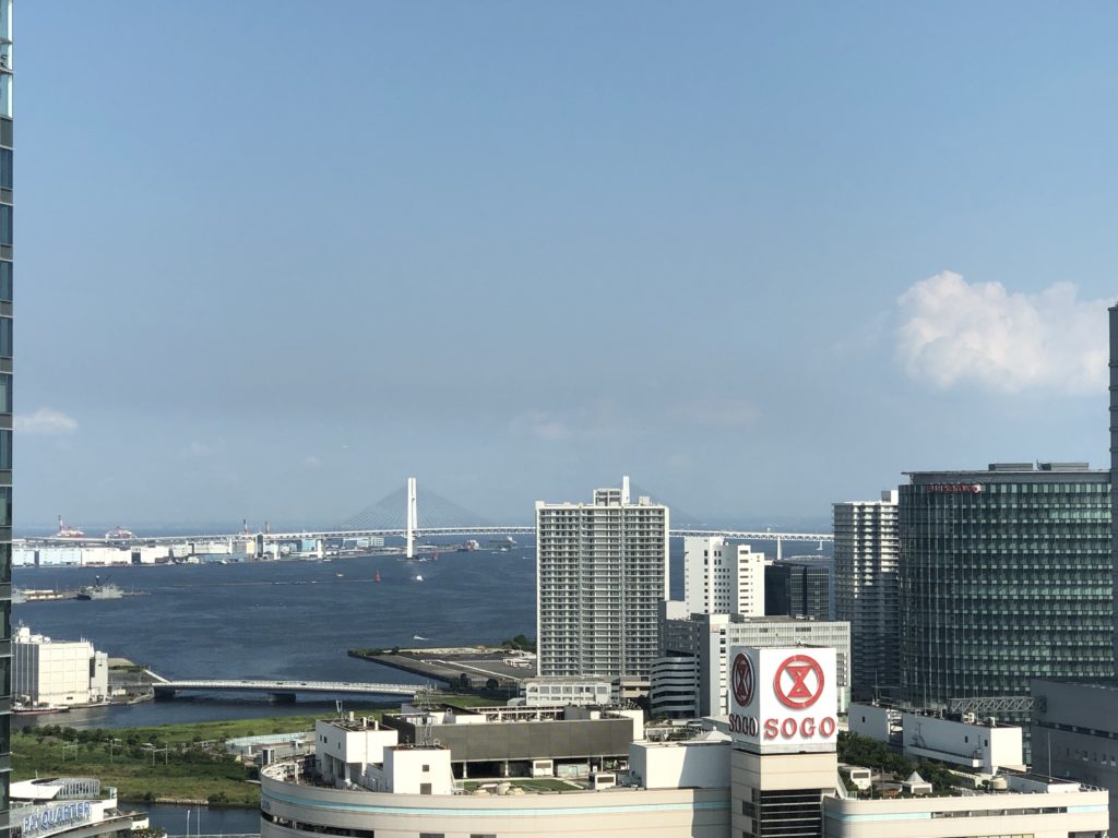 横浜ベイシェラトンクラブラウンジからの景色