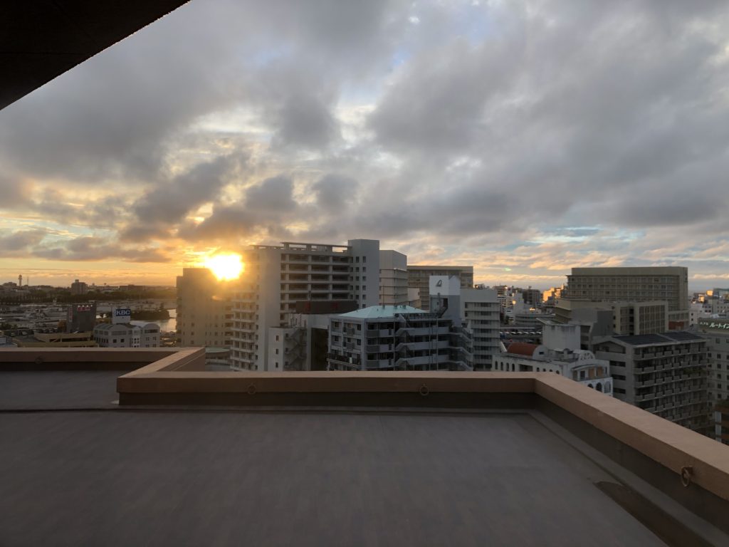 沖縄ハーバービューホテルクラブラウンジからの景色