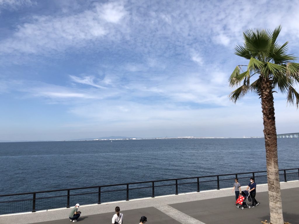 りんくうプレミアムアウトレットから関西空港を見たところ