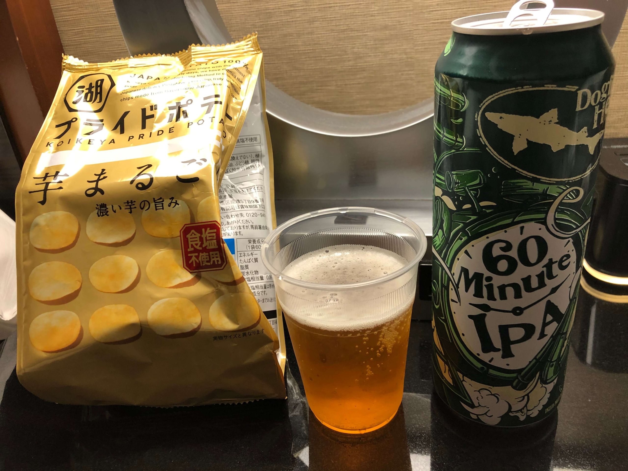 ビールとお菓子