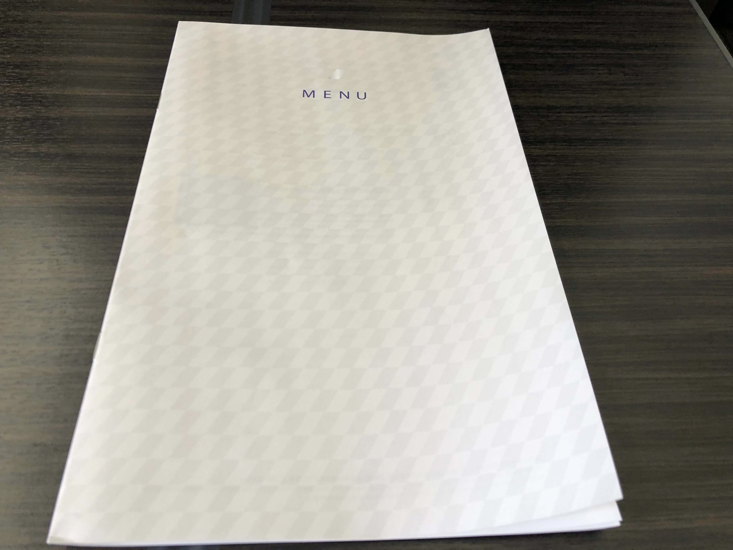 ビジネスクラス・メニュー