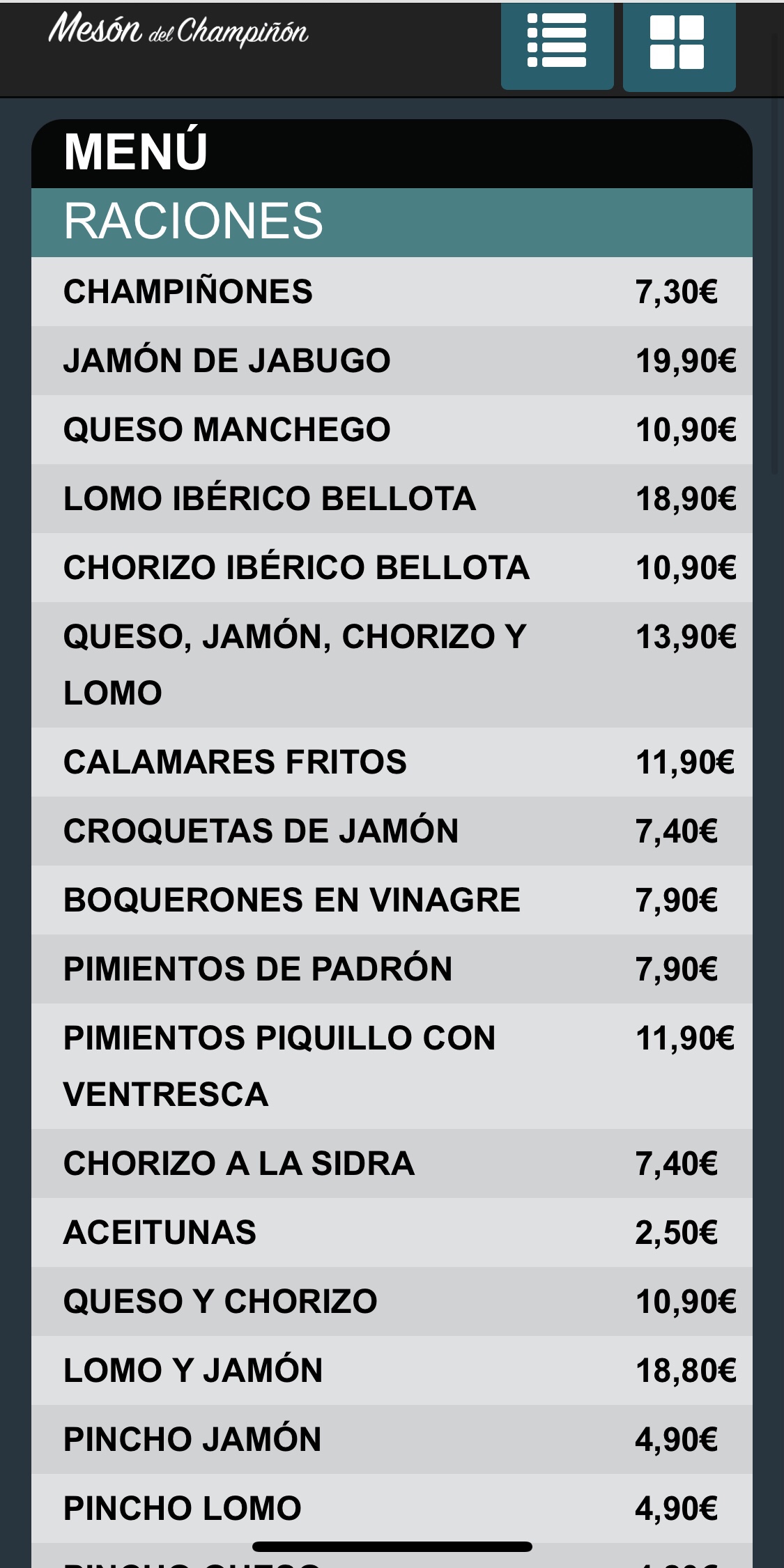 Mesón del Champiñón