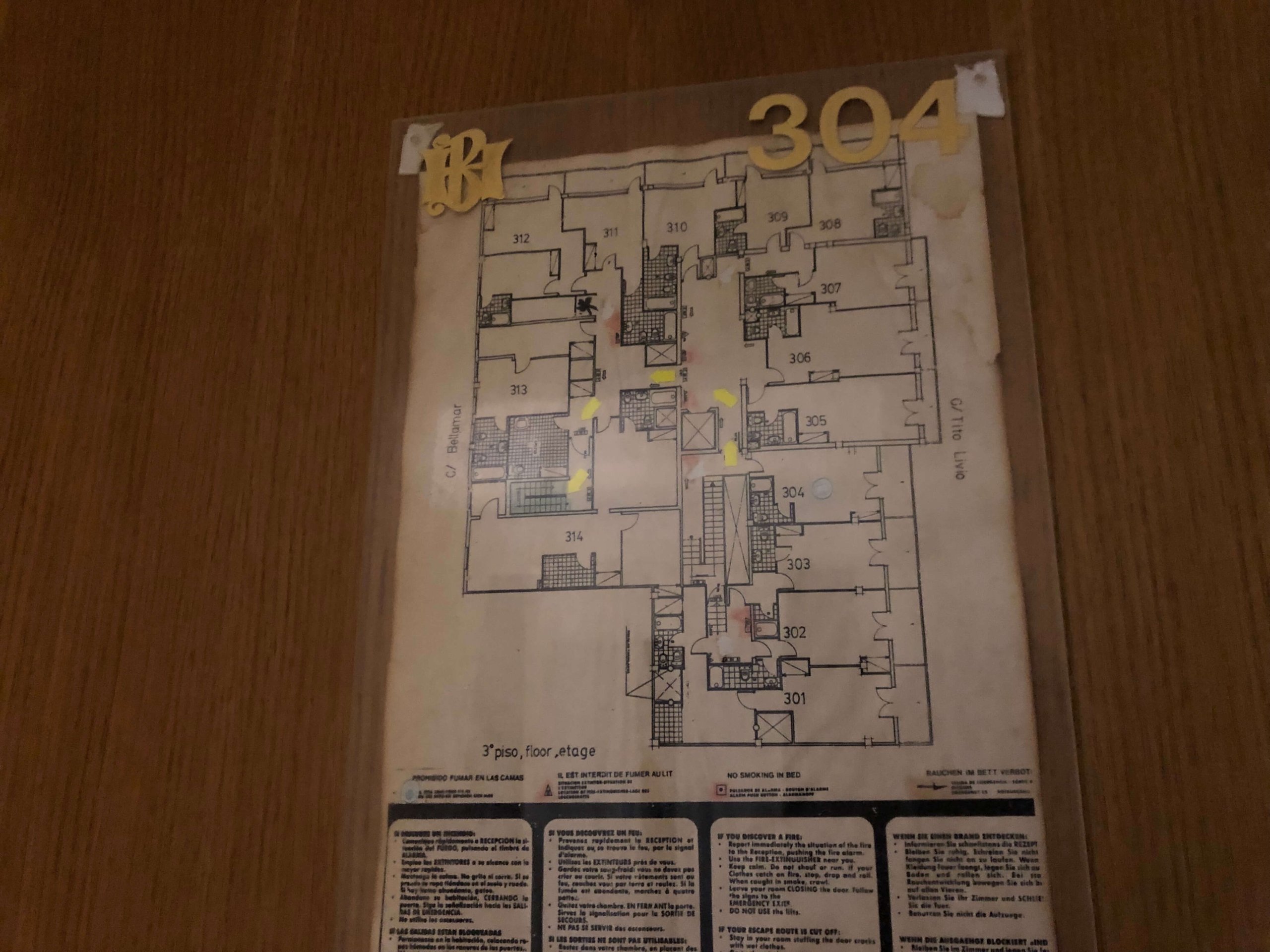 ホテルバレアル・お部屋配置