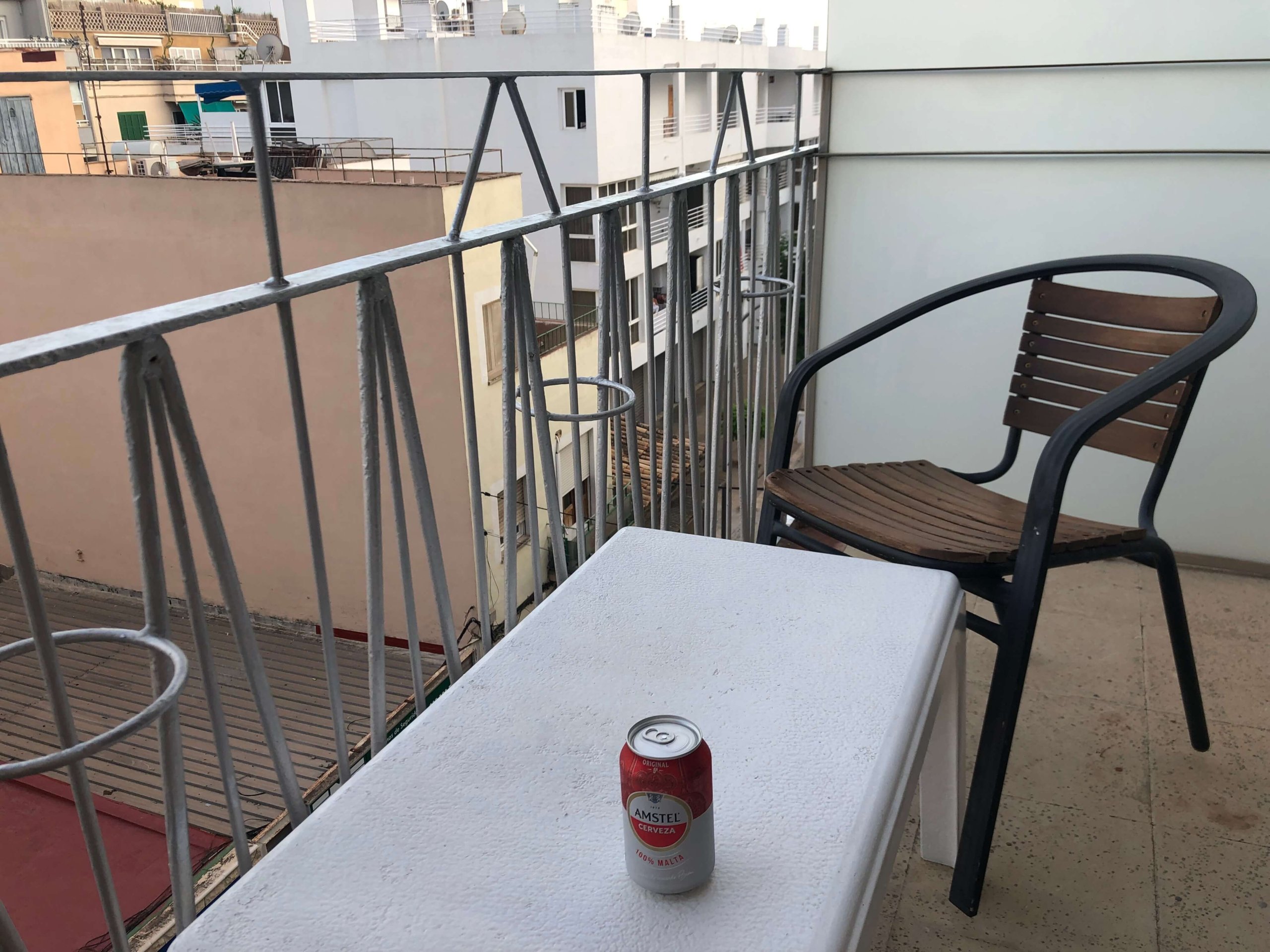 テラスでビール