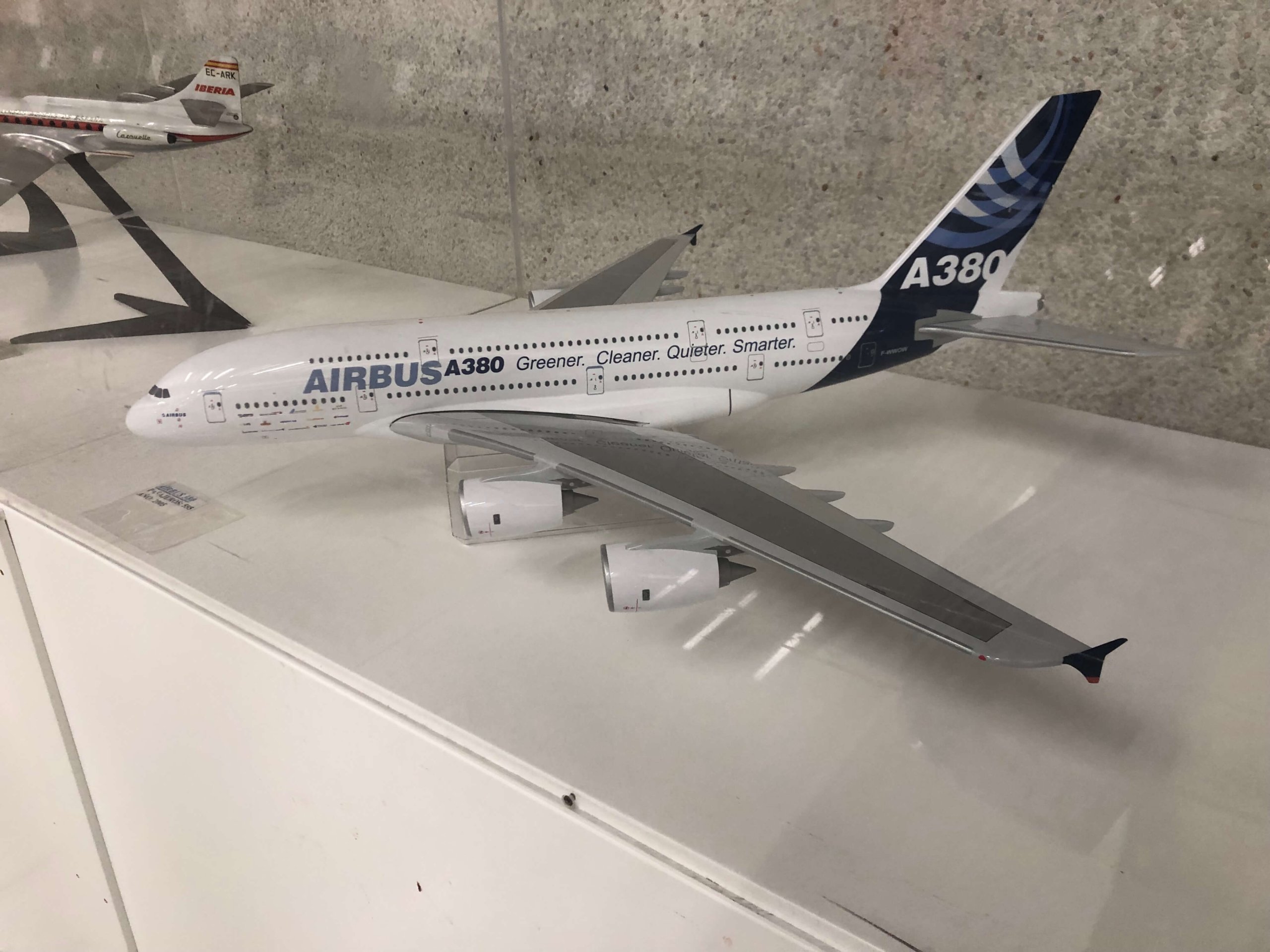 空港にあった飛行機の模型