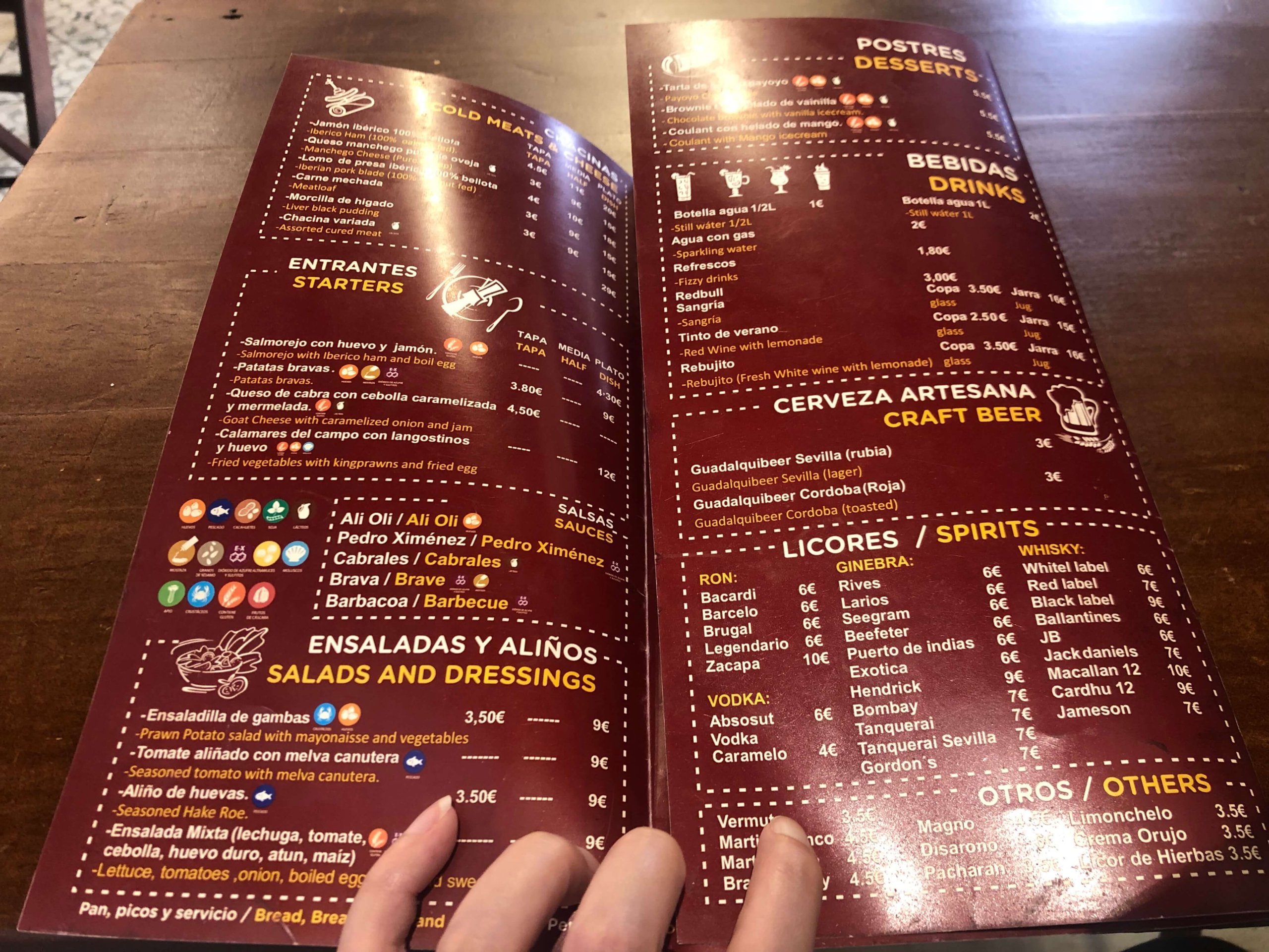 EL PASEILLO　メニュー