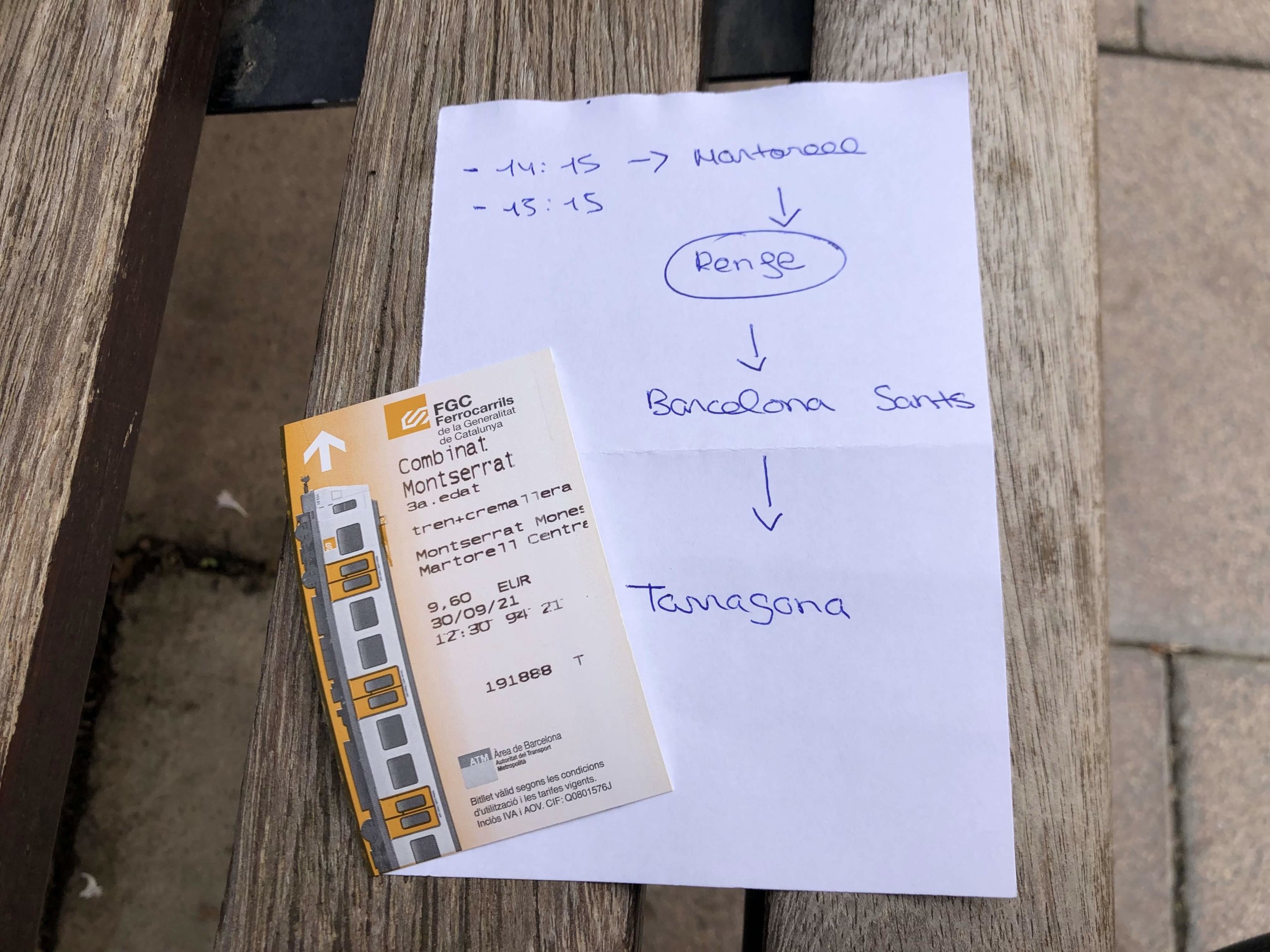 切符と行き方のメモ