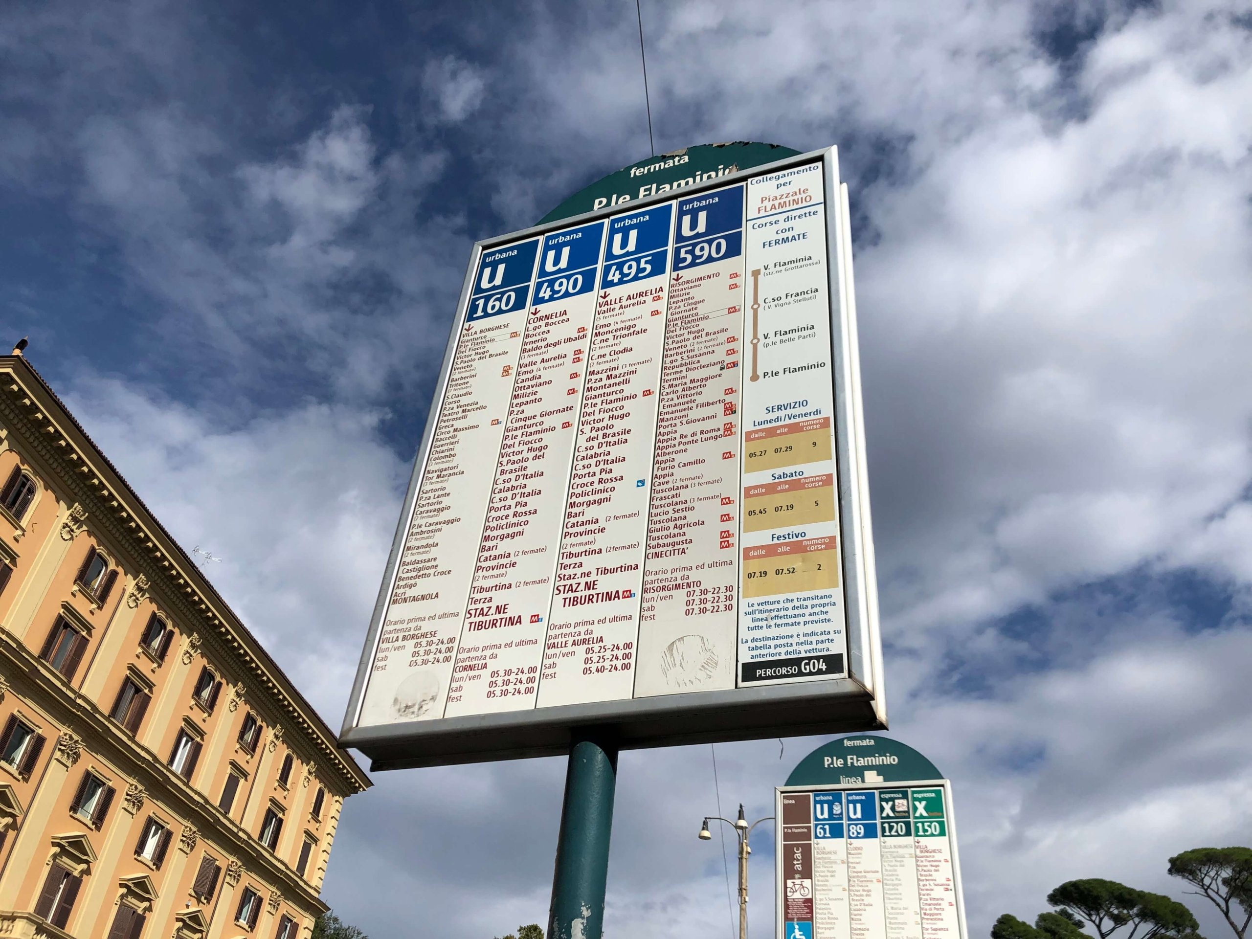 ローマ・バス停