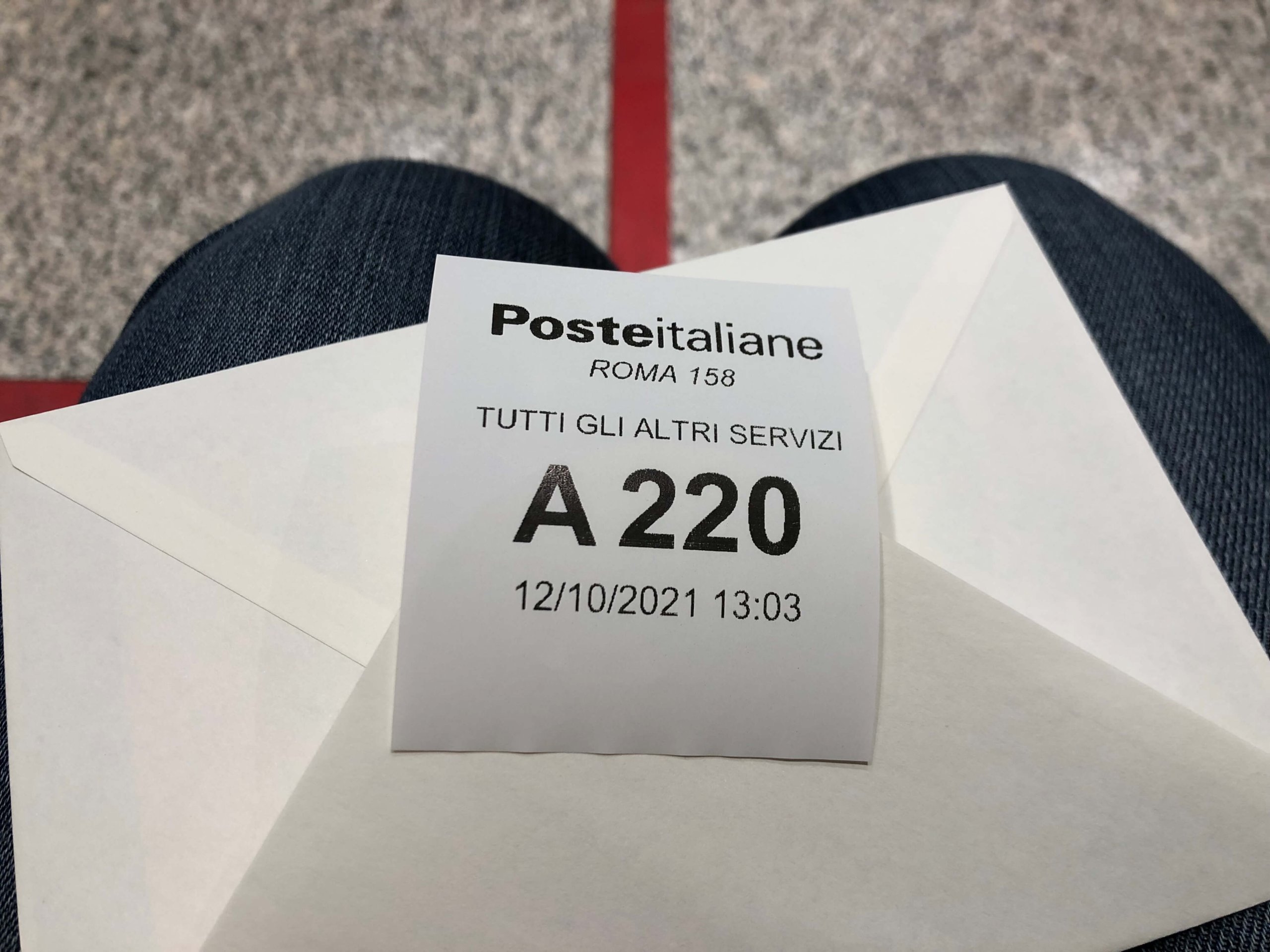 Poste italiane・番号札