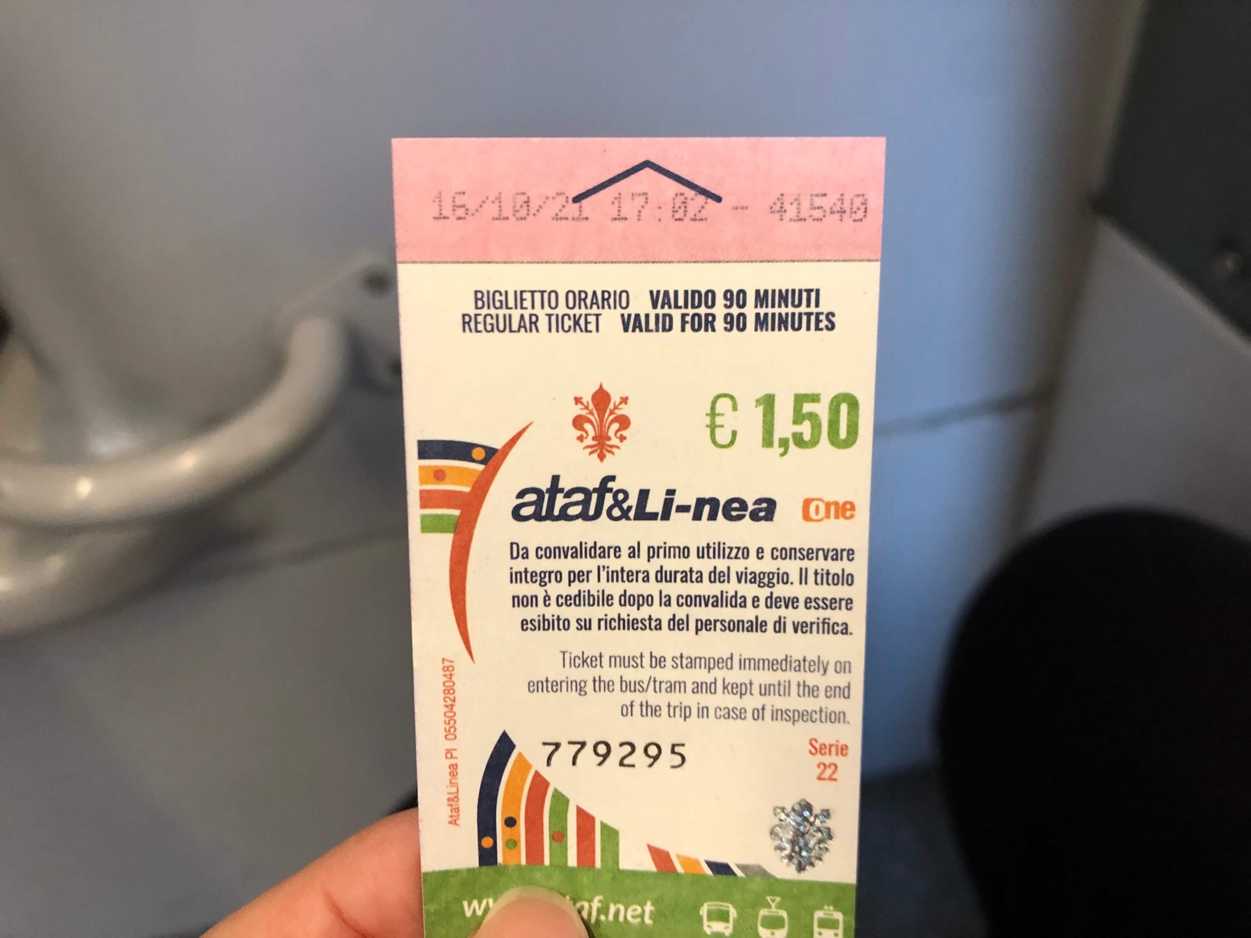 フィレンツェ・バスのチケット