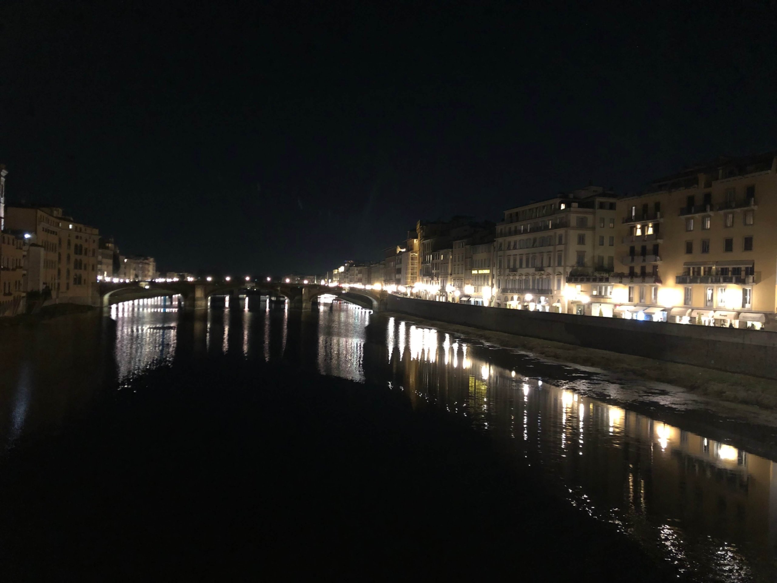 フィレンツェ・アルノ川夜景