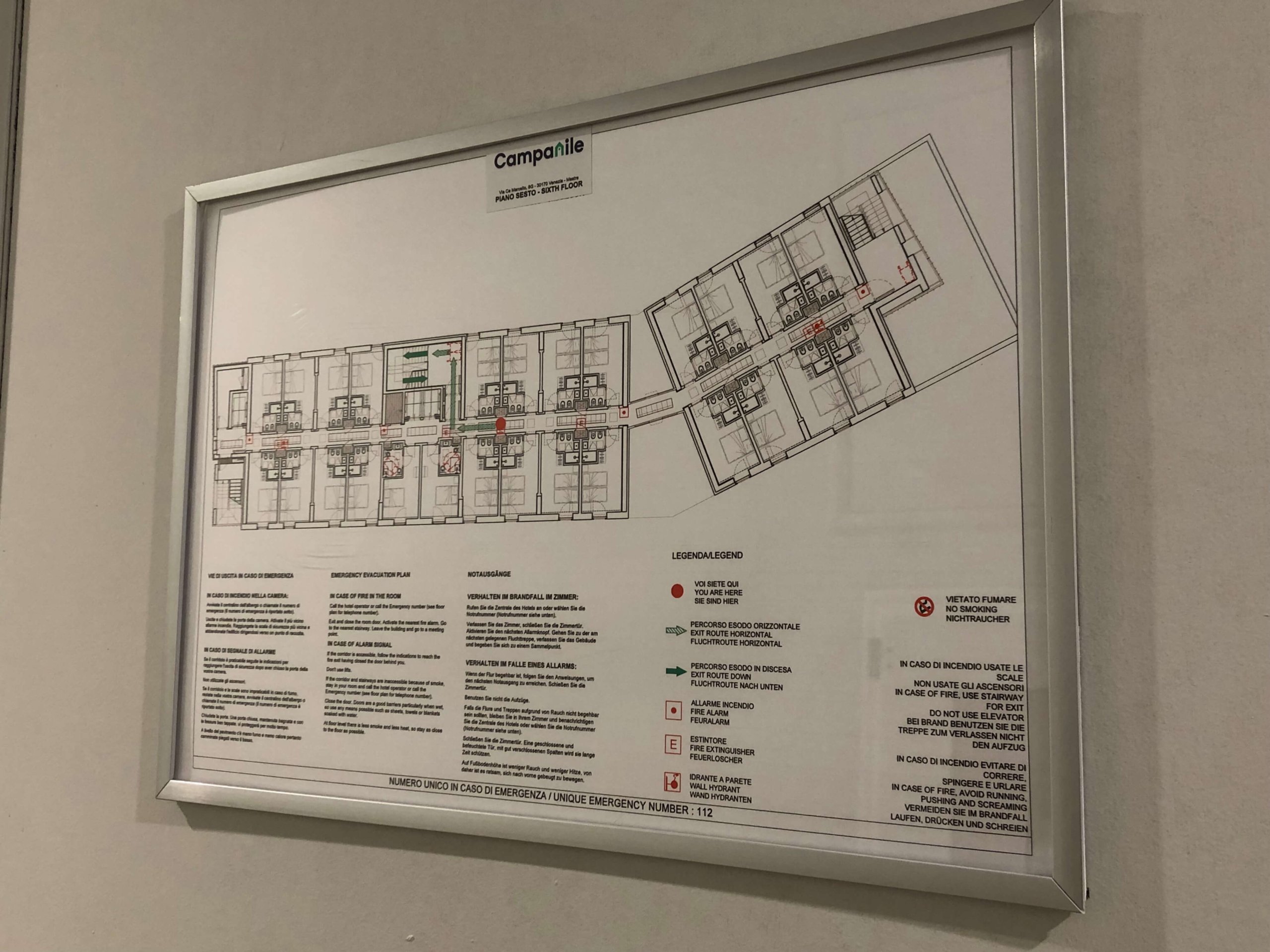 カンパニーレ・ベニス・メストレ・お部屋の配置