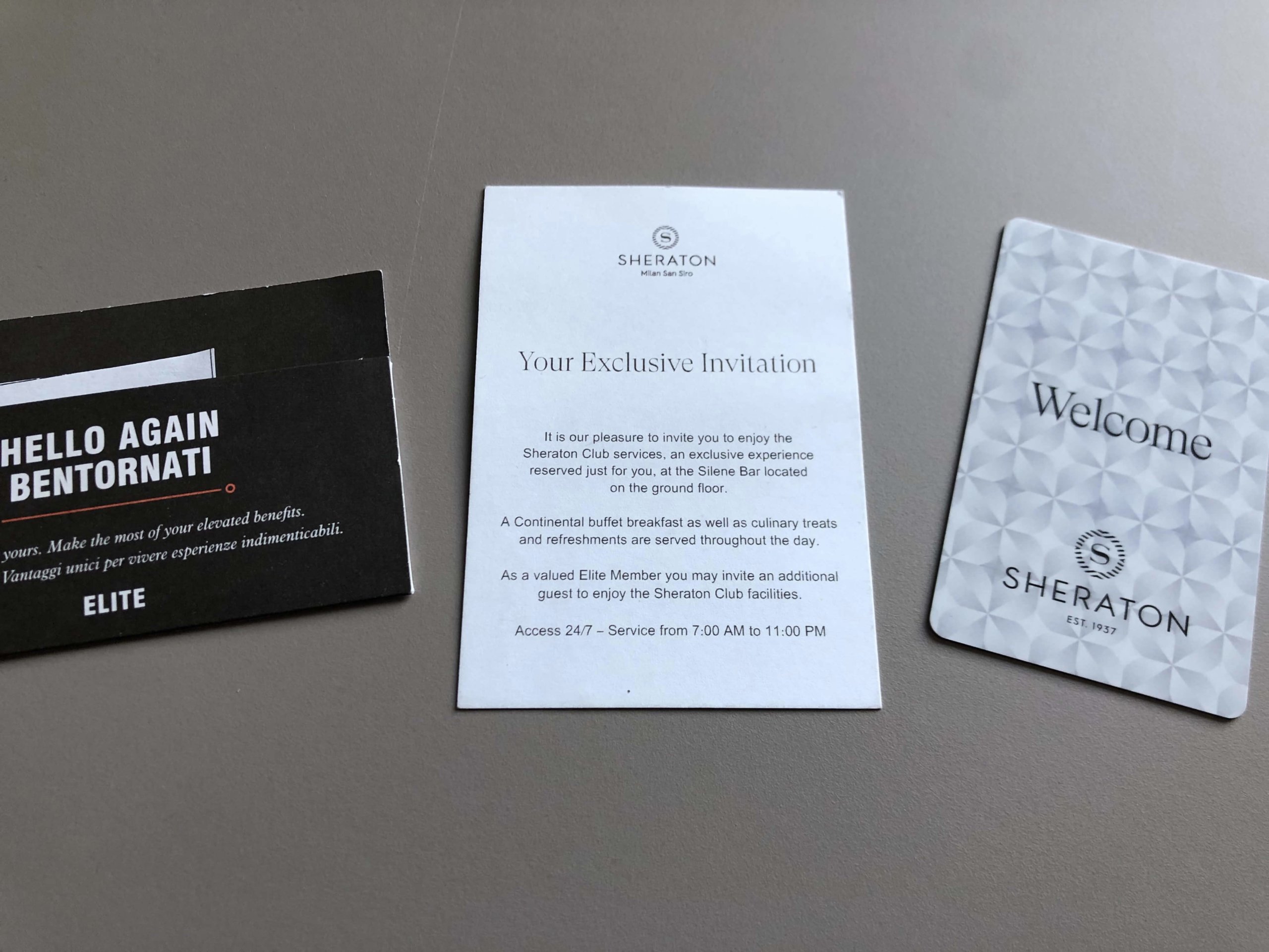 シェラトン・キーとラウンジの案内