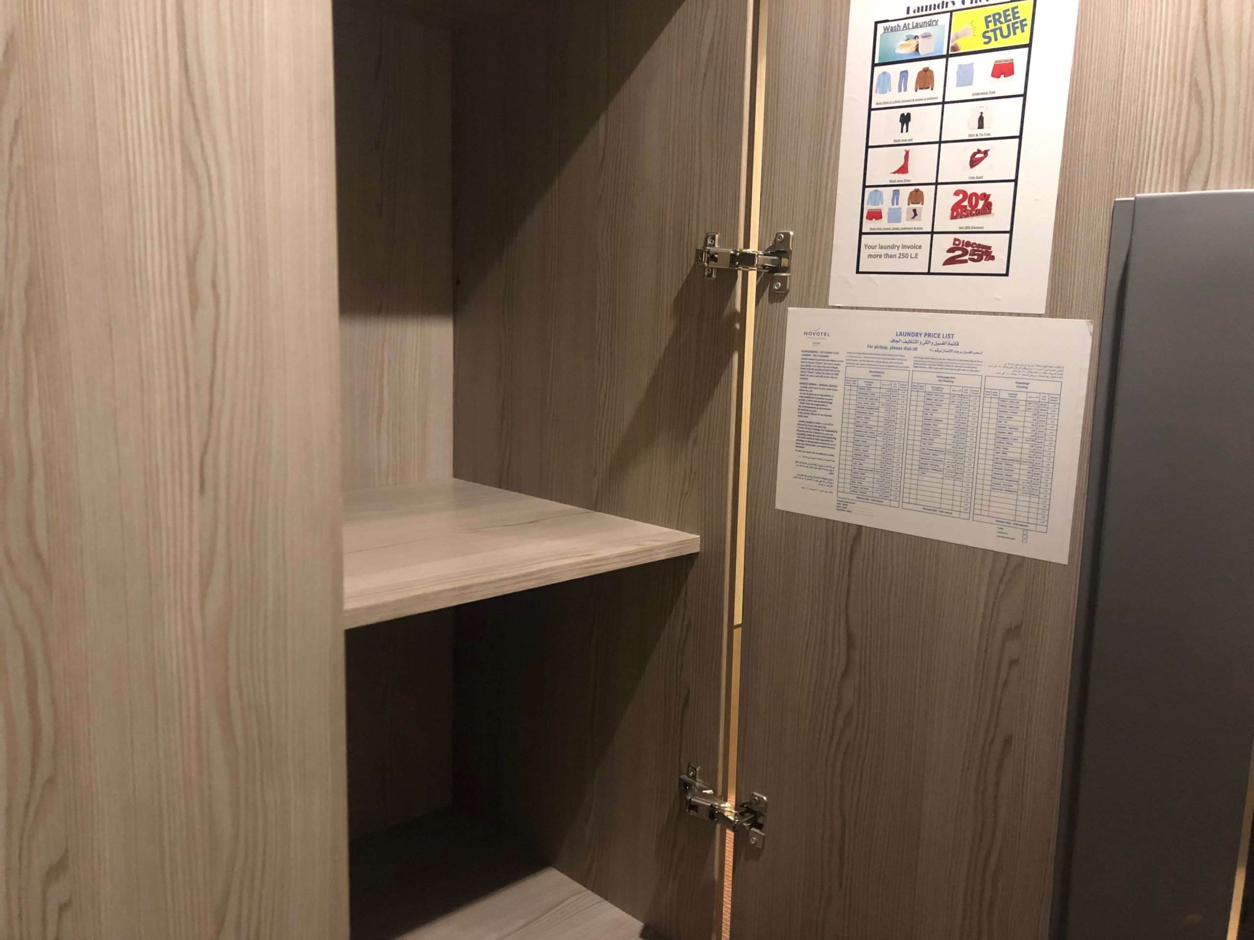 ノボテルカイロエアポート・クローゼット