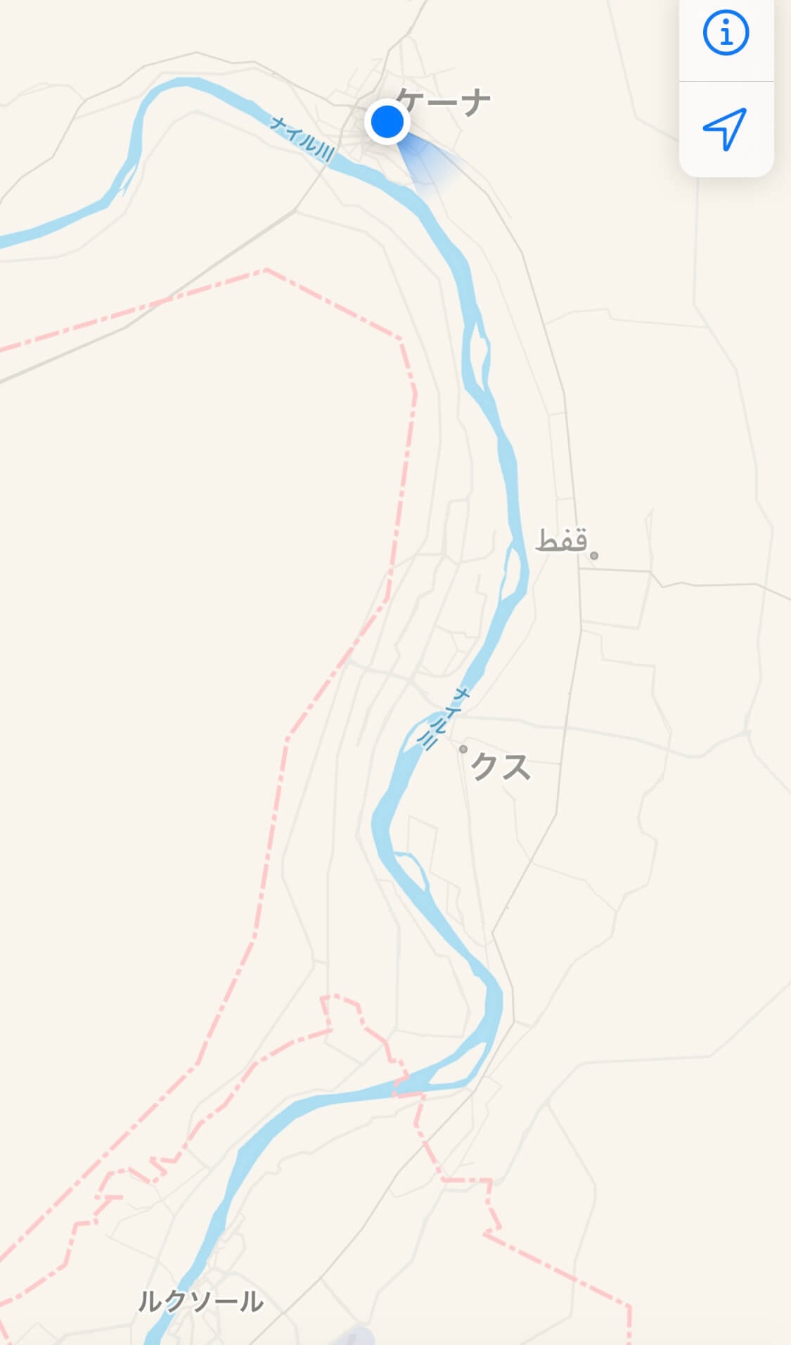 ナイル川沿いの地図