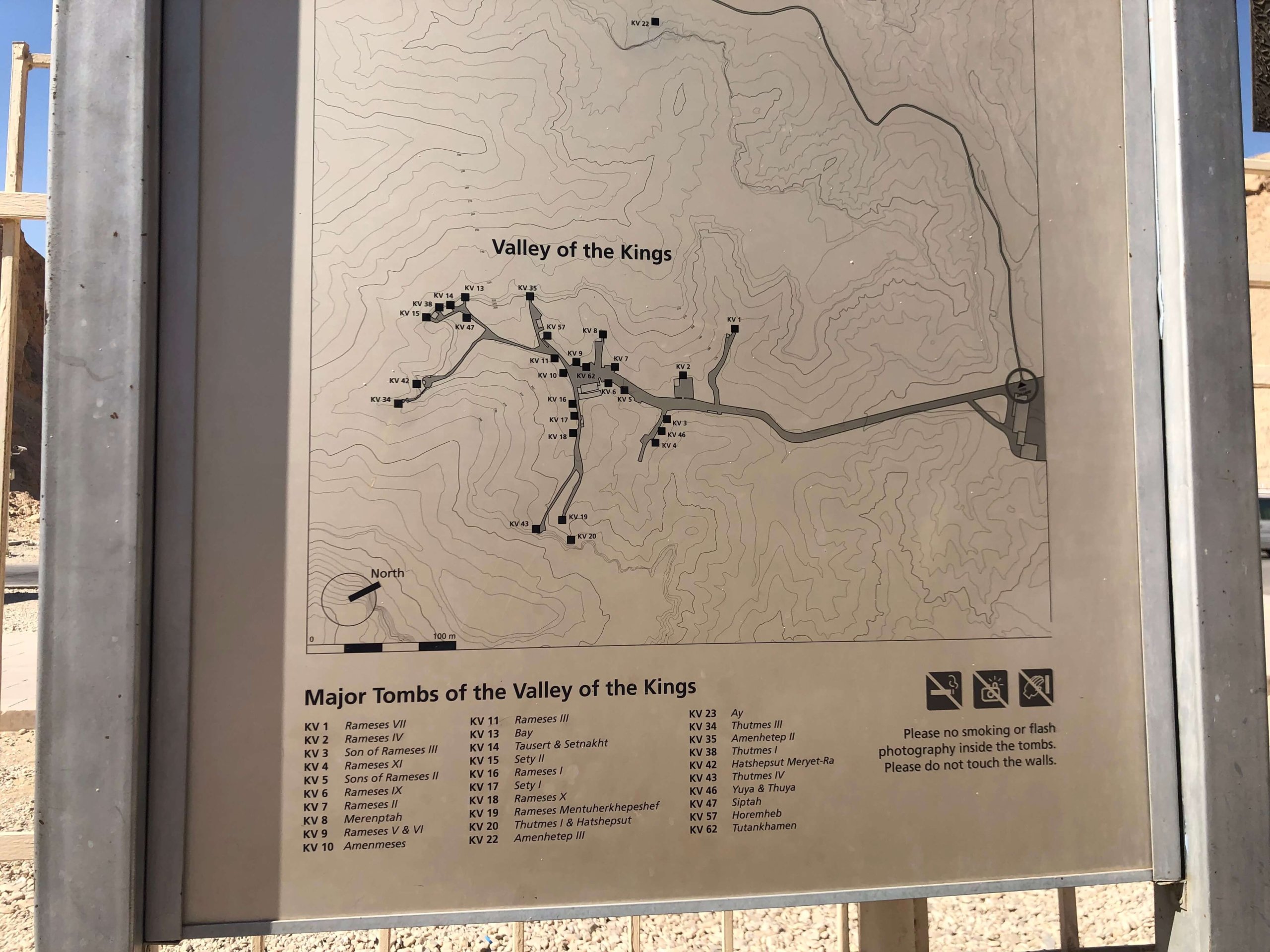 王家の谷・マップ