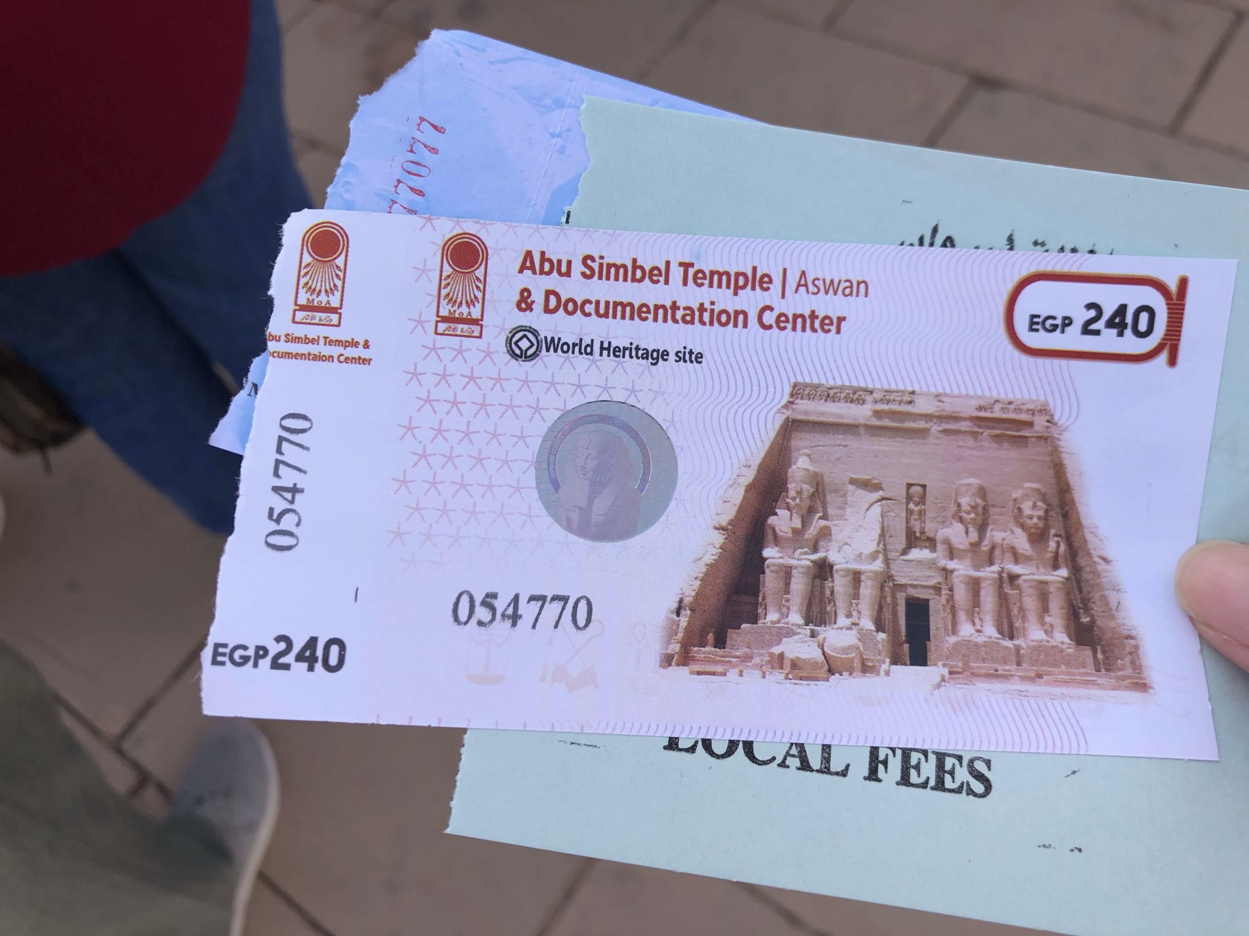 アブシンベル神殿・チケット